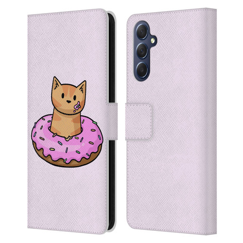 Beth Wilson Doodlecats Donut Leather Book Wallet Case Cover For Samsung Galaxy M54 5G