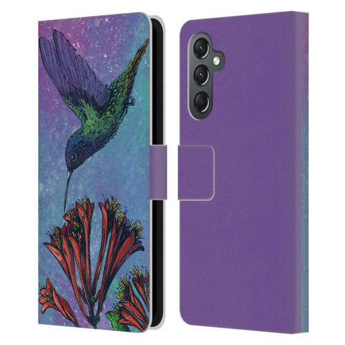 David Lozeau Colourful Grunge The Hummingbird Leather Book Wallet Case Cover For Samsung Galaxy A25 5G