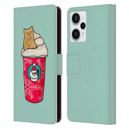 Beth Wilson Doodlecats Gingerbread Latte Leather Book Wallet Case Cover For Xiaomi Redmi Note 12T