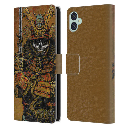 David Lozeau Colourful Grunge Samurai Leather Book Wallet Case Cover For Samsung Galaxy M04 5G / A04e