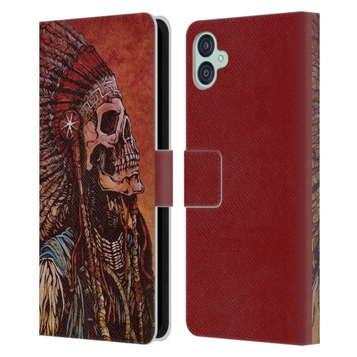 David Lozeau Colourful Grunge Native American Leather Book Wallet Case Cover For Samsung Galaxy M04 5G / A04e