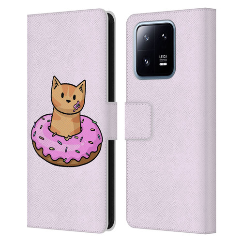Beth Wilson Doodlecats Donut Leather Book Wallet Case Cover For Xiaomi 13 Pro 5G