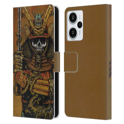 David Lozeau Colourful Grunge Samurai Leather Book Wallet Case Cover For Xiaomi Redmi Note 12T