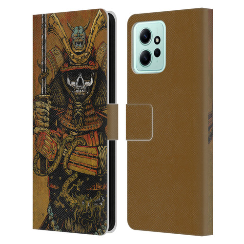David Lozeau Colourful Grunge Samurai Leather Book Wallet Case Cover For Xiaomi Redmi 12