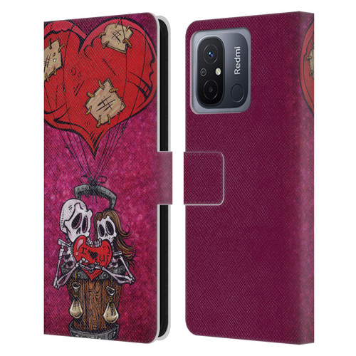 David Lozeau Colourful Grunge Day Of The Dead Leather Book Wallet Case Cover For Xiaomi Redmi 12C