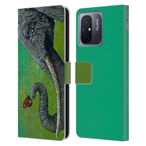 David Lozeau Colourful Grunge The Elephant Leather Book Wallet Case Cover For Xiaomi Redmi 12C