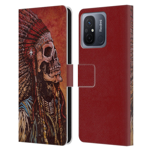 David Lozeau Colourful Grunge Native American Leather Book Wallet Case Cover For Xiaomi Redmi 12C