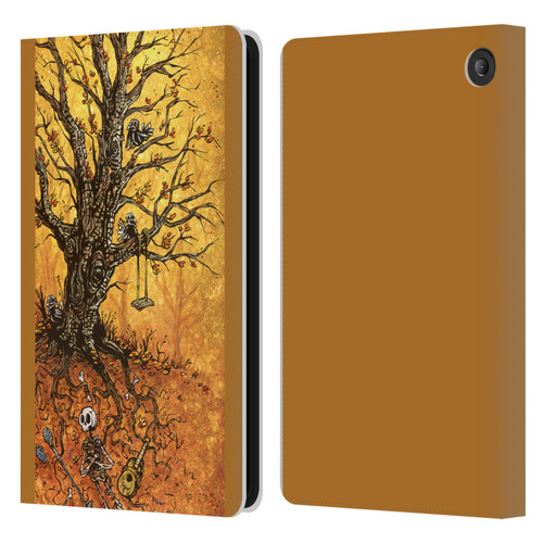 David Lozeau Colourful Art Tree Of Life Leather Book Wallet Case Cover For Amazon Fire 7 2022