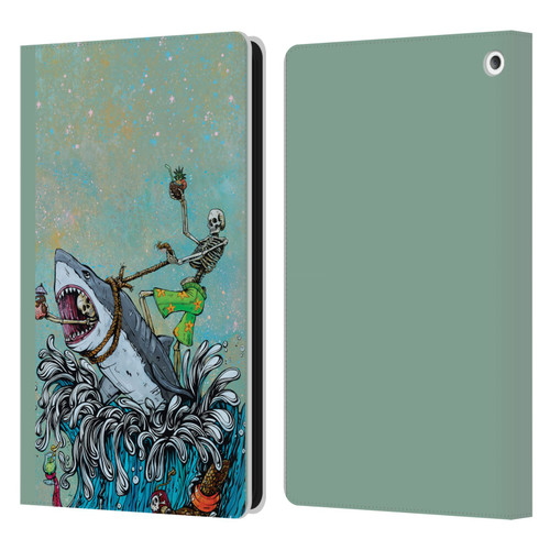 David Lozeau Colourful Art Surfing Leather Book Wallet Case Cover For Amazon Fire HD 8/Fire HD 8 Plus 2020