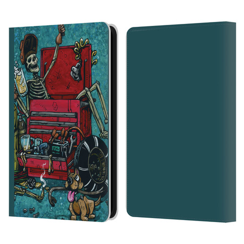 David Lozeau Colourful Art Garage Leather Book Wallet Case Cover For Amazon Kindle 11th Gen 6in 2022