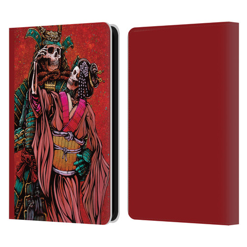 David Lozeau Colourful Art Samurai And Geisha Leather Book Wallet Case Cover For Amazon Kindle 11th Gen 6in 2022