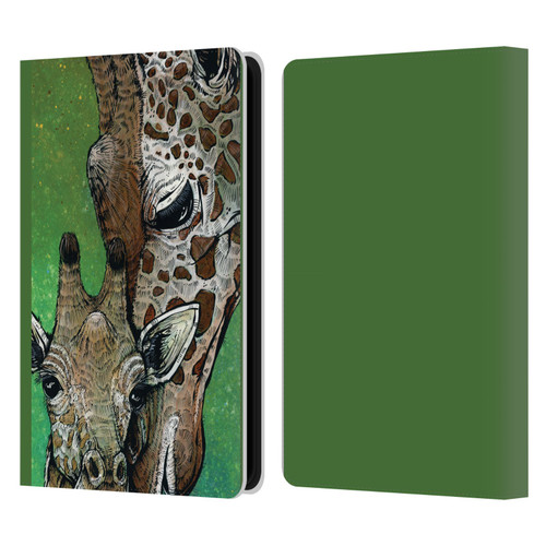 David Lozeau Colourful Art Giraffe Leather Book Wallet Case Cover For Amazon Kindle Paperwhite 5 (2021)