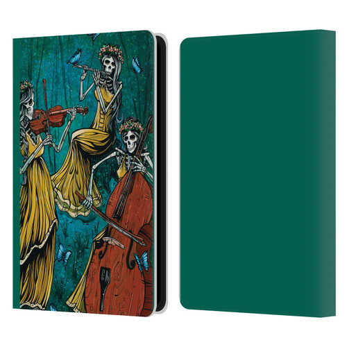 David Lozeau Colourful Art Three Female Leather Book Wallet Case Cover For Amazon Kindle Paperwhite 5 (2021)
