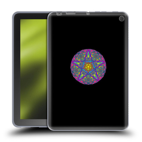 Beth Wilson Celtic Knot Stars Pagan Wicca Pentacle Soft Gel Case for Amazon Fire HD 8/Fire HD 8 Plus 2020