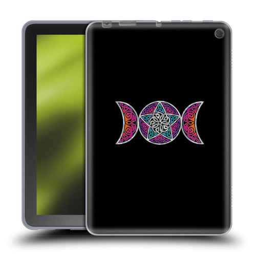 Beth Wilson Celtic Knot Stars Pagan Triple Moon Soft Gel Case for Amazon Fire HD 8/Fire HD 8 Plus 2020