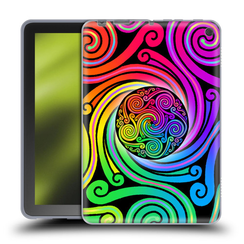 Beth Wilson Rainbow Celtic Knots Spirals Soft Gel Case for Amazon Fire HD 8/Fire HD 8 Plus 2020