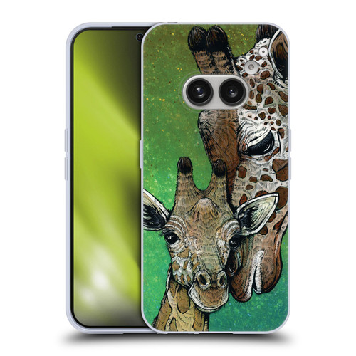 David Lozeau Colourful Art Giraffe Soft Gel Case for Nothing Phone (2a)