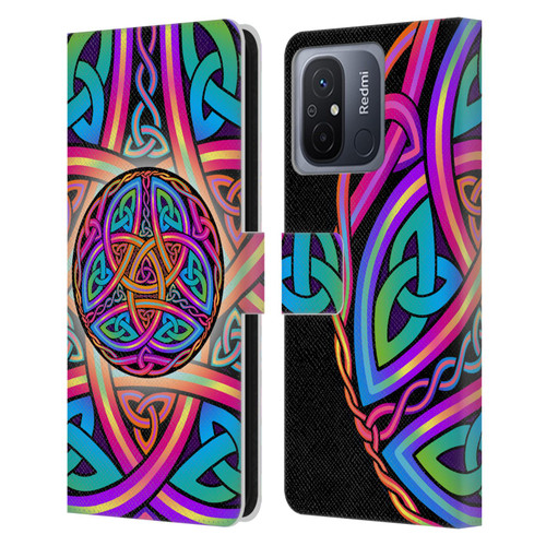 Beth Wilson Rainbow Celtic Knots Divine Leather Book Wallet Case Cover For Xiaomi Redmi 12C