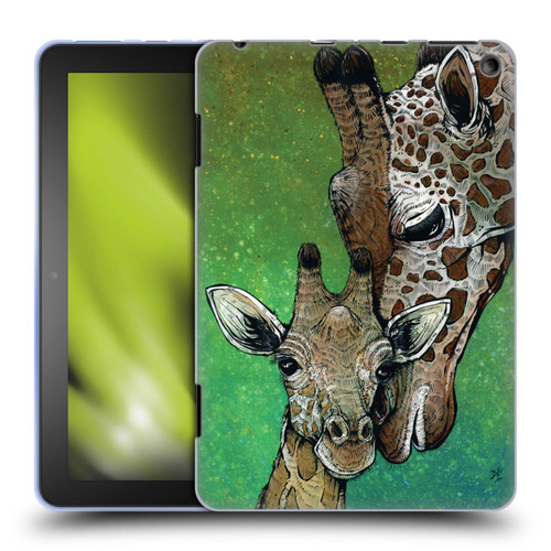 David Lozeau Colourful Art Giraffe Soft Gel Case for Amazon Fire HD 8/Fire HD 8 Plus 2020