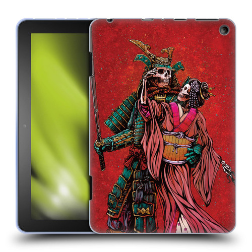 David Lozeau Colourful Art Samurai And Geisha Soft Gel Case for Amazon Fire HD 8/Fire HD 8 Plus 2020