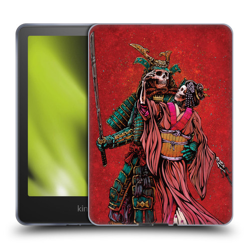 David Lozeau Colourful Art Samurai And Geisha Soft Gel Case for Amazon Kindle Paperwhite 5 (2021)