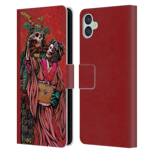 David Lozeau Colourful Art Samurai And Geisha Leather Book Wallet Case Cover For Samsung Galaxy M04 5G / A04e