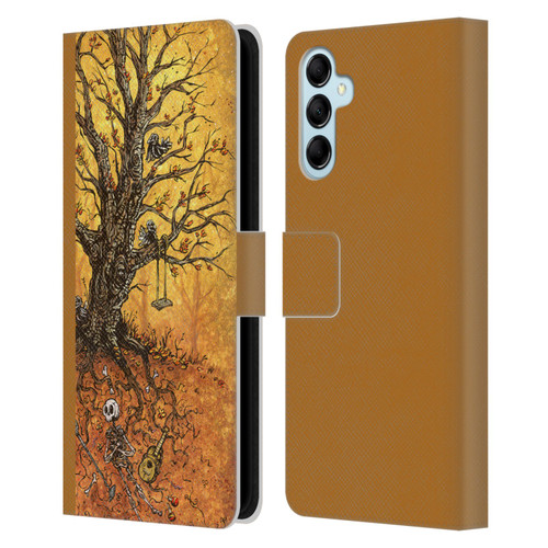 David Lozeau Colourful Art Tree Of Life Leather Book Wallet Case Cover For Samsung Galaxy M14 5G