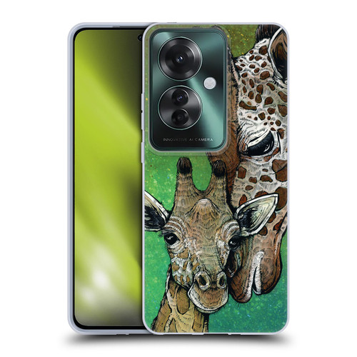 David Lozeau Colourful Art Giraffe Soft Gel Case for OPPO Reno11 F 5G / F25 Pro 5G