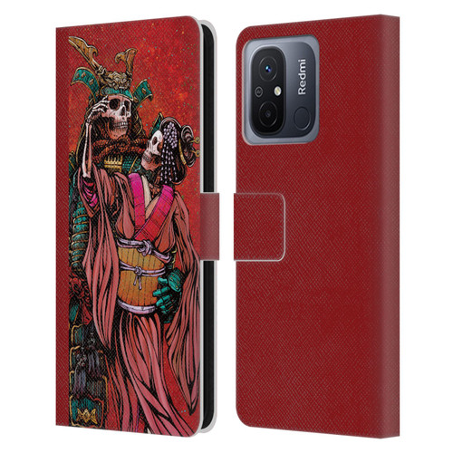 David Lozeau Colourful Art Samurai And Geisha Leather Book Wallet Case Cover For Xiaomi Redmi 12C