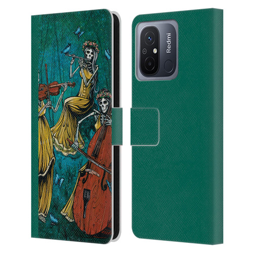 David Lozeau Colourful Art Three Female Leather Book Wallet Case Cover For Xiaomi Redmi 12C