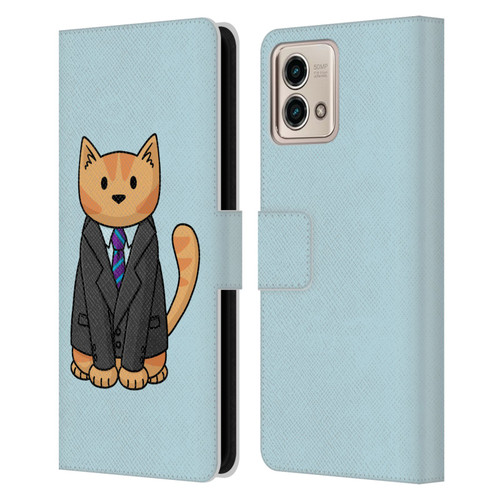 Beth Wilson Doodle Cats 2 Business Suit Leather Book Wallet Case Cover For Motorola Moto G Stylus 5G 2023