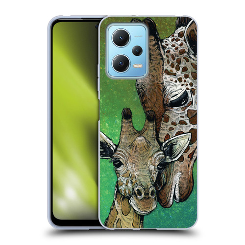 David Lozeau Colourful Art Giraffe Soft Gel Case for Xiaomi Redmi Note 12 5G