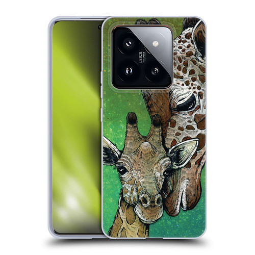 David Lozeau Colourful Art Giraffe Soft Gel Case for Xiaomi 14 Pro