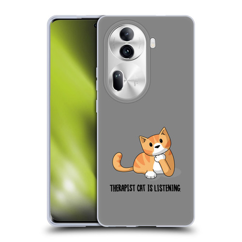 Beth Wilson Doodle Cats 2 Therapist Soft Gel Case for OPPO Reno11 Pro