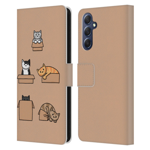 Beth Wilson Doodle Cats 2 Boxes Leather Book Wallet Case Cover For Samsung Galaxy M54 5G