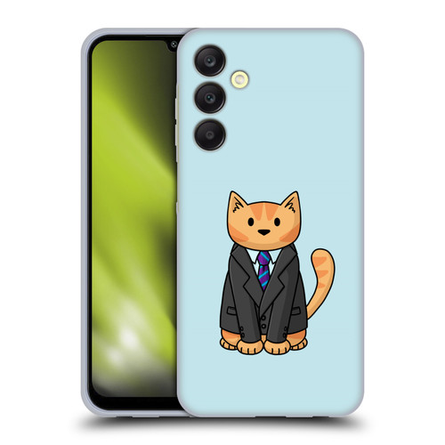 Beth Wilson Doodle Cats 2 Business Suit Soft Gel Case for Samsung Galaxy A25 5G