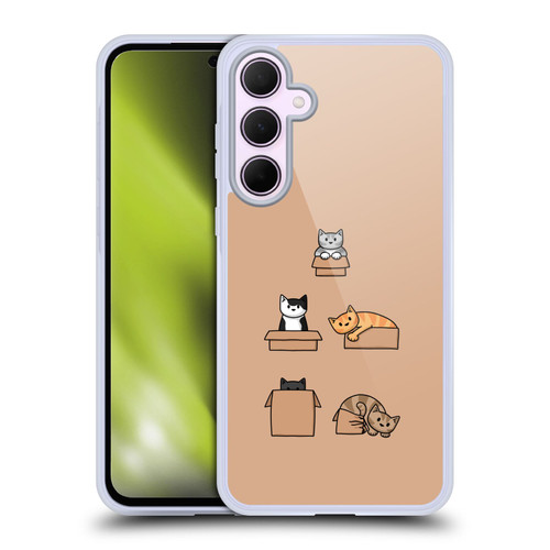 Beth Wilson Doodle Cats 2 Boxes Soft Gel Case for Samsung Galaxy A35 5G