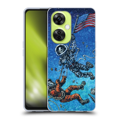 David Lozeau Skeleton Grunge Astronaut Battle Soft Gel Case for OnePlus Nord CE 3 Lite 5G