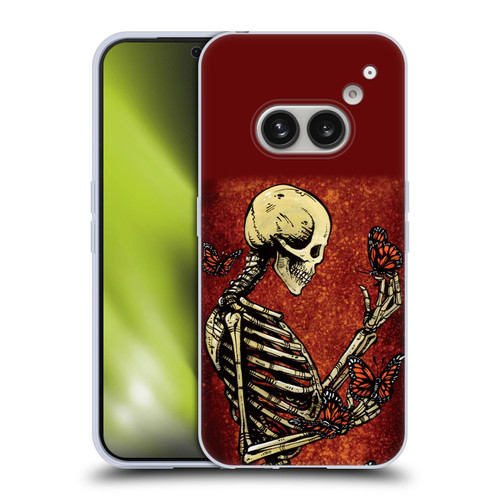 David Lozeau Skeleton Grunge Butterflies Soft Gel Case for Nothing Phone (2a)