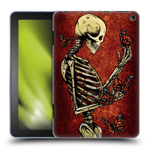 David Lozeau Skeleton Grunge Butterflies Soft Gel Case for Amazon Fire HD 8/Fire HD 8 Plus 2020