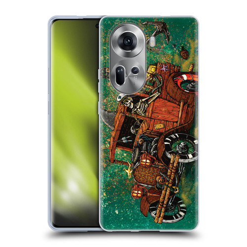 David Lozeau Skeleton Grunge Tiki Towing Soft Gel Case for OPPO Reno11