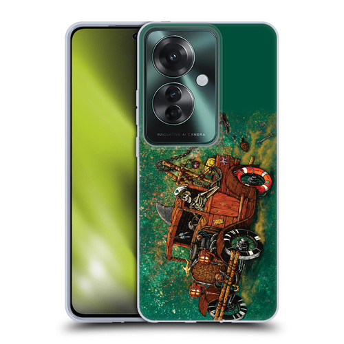 David Lozeau Skeleton Grunge Tiki Towing Soft Gel Case for OPPO Reno11 F 5G / F25 Pro 5G