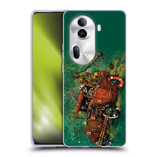 David Lozeau Skeleton Grunge Tiki Towing Soft Gel Case for OPPO Reno11 Pro