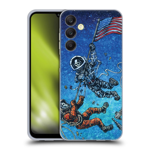 David Lozeau Skeleton Grunge Astronaut Battle Soft Gel Case for Samsung Galaxy A25 5G