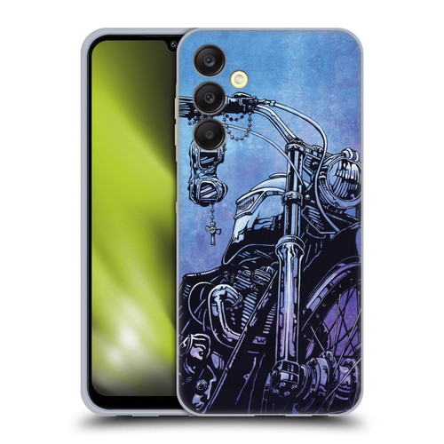 David Lozeau Skeleton Grunge Motorcycle Soft Gel Case for Samsung Galaxy A25 5G