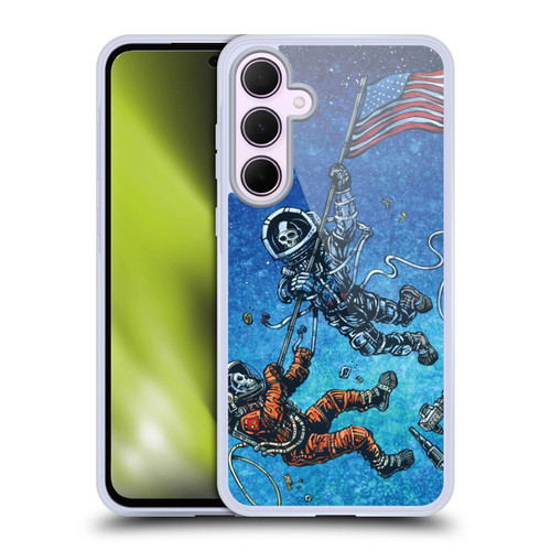 David Lozeau Skeleton Grunge Astronaut Battle Soft Gel Case for Samsung Galaxy A35 5G
