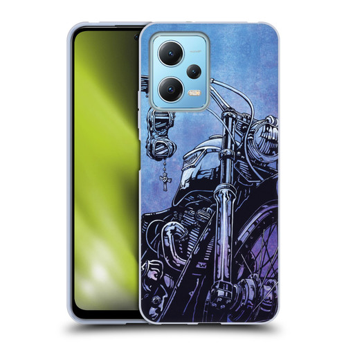 David Lozeau Skeleton Grunge Motorcycle Soft Gel Case for Xiaomi Redmi Note 12 5G