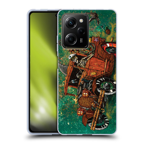 David Lozeau Skeleton Grunge Tiki Towing Soft Gel Case for Xiaomi Redmi Note 12 Pro 5G