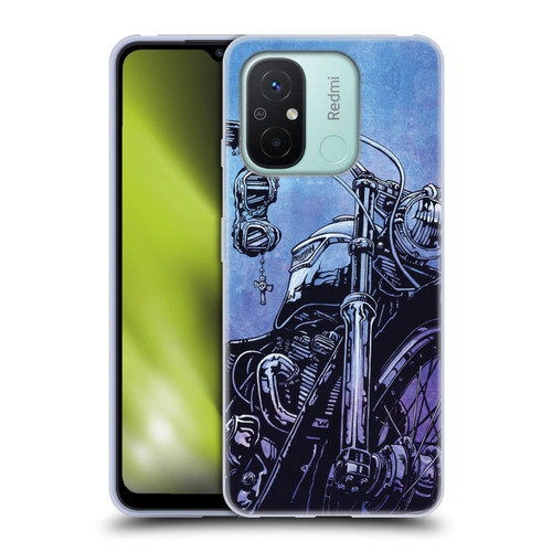 David Lozeau Skeleton Grunge Motorcycle Soft Gel Case for Xiaomi Redmi 12C