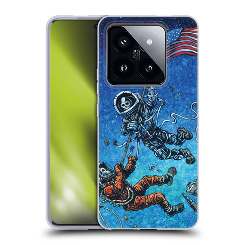 David Lozeau Skeleton Grunge Astronaut Battle Soft Gel Case for Xiaomi 14 Pro